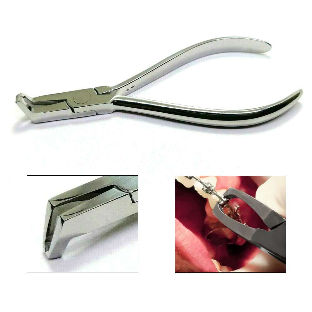 Bracket Removal Pliers Angled Comfortably Removing Braces in Orthodontic Procedures