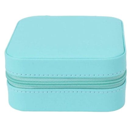 Mini Jewelry Travel Case – Small Portable Jewelry Organizer for Rings, Earrings, and Necklaces (Blue)