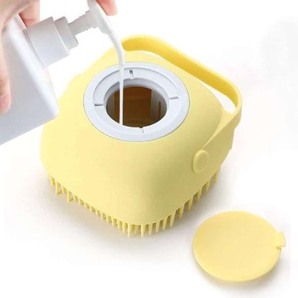 Body Scrubber with Soap Dispenser – Silicone Exfoliating Brush for Gentle Cleansing