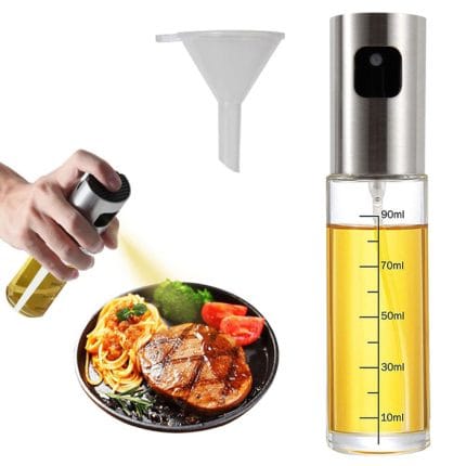 Oil Sprayer Mister, 100ml Olive Oil Spray Bottle for Cooking, Salad, BBQ, Baking, Roasting, Non-Aerosol Cooking Spray for Healthy Oil Control