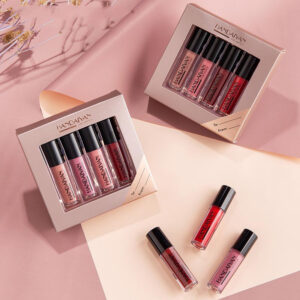 Long Lasting Waterproof Liquid Lipstick Kit, Highly Pigmented Velvet Lip Tint Stain, Plumping & Moisturizing Matte Makeup Gift Set for Women 4