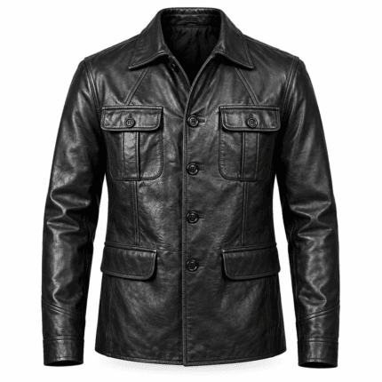 Men’s Classic Black Leather Jacket Premium Slim Fit Outerwear with Luxury Leather Finish Stylish Casual & Formal Wear