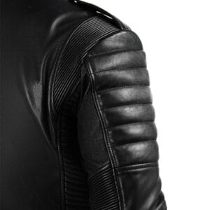 Men’s Black Genuine Leather Biker Jacket Quilted Motorcycle Style with Zipper Pockets & Slim Fit Design | Premium Real Leather Moto Jacket for Men 4