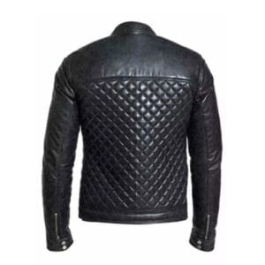 Men’s Black Quilted Leather Jacket Slim Fit Biker Style Real Lambskin, Stylish & Durable Moto Outerwear 2