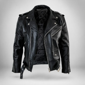 Men’s Brando Style Motorcycle Leather Jacket Genuine Buffalo Skin Classic Black Biker Coat Heavy Duty Riding Gear Vintage Cafe Racer Outerwear 3
