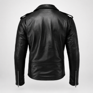 Men’s Brando Style Motorcycle Leather Jacket Genuine Buffalo Skin Classic Black Biker Coat Heavy Duty Riding Gear Vintage Cafe Racer Outerwear 4