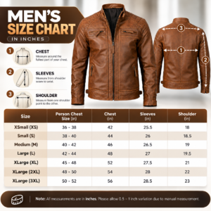 Men’s Brown Cafe Racer Leather Jacket 100% Real Lambskin Biker Motorcycle Jacket with Quilted Shoulders, Slim Fit, Multiple Zipper Pockets Vintage Distressed Style by Decrum 6