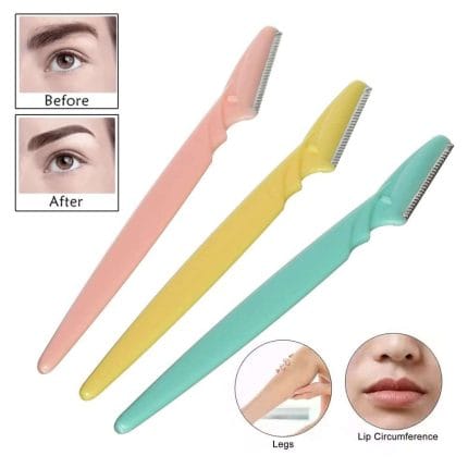 Eyebrow Razor & Facial Hair Remover for Girls | Upper Lip & Fine Hair Trimmer with Safety Guard