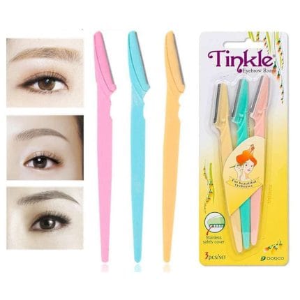 Eyebrow Razor & Facial Hair Remover for Girls | Upper Lip & Fine Hair Trimmer with Safety Guard