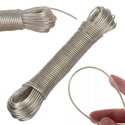 Plastic coated clothing rope 20m