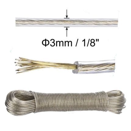 Plastic coated clothing rope 20m