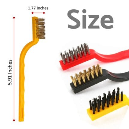 3Pcs Mini Wire Brush Set for Cleaning and Rust Removing