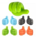 30 Pcs Self-Adhesive Silicone Thumb Hooks - Thumb Wall Hook Holders for Keys, Toothbrushes, Data Cables, and Headphones - Home & Office Storage Solution