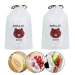 200 pcs Fresh Keeping Bags with Elastic - Disposable Shrinkable Food Storage Covers for Kitchen Bowls and Plates
