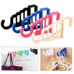2 Pcs Multi-Hole Over-Door Hanger Rack – Plastic Door Hook Organizer for Coats, Hats, Bags & More