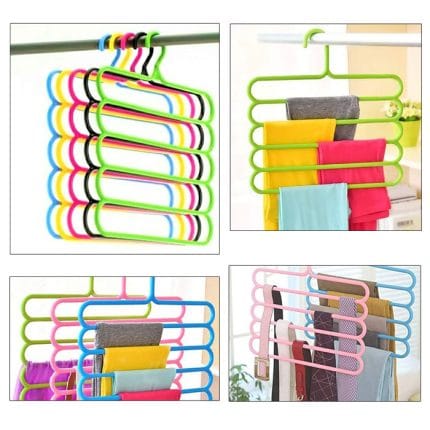 2 Pcs Multilayer Clothes Hanger Space Saving Trousers & Garments Organizer Hanger - Image 4