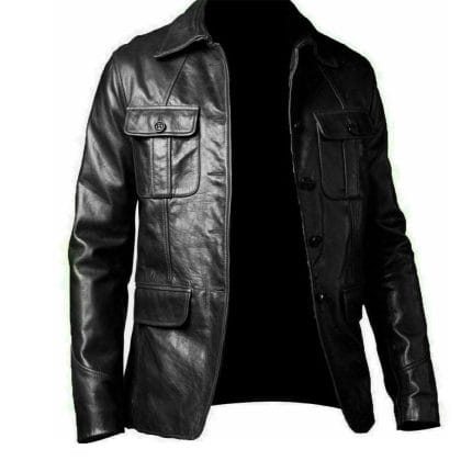 Men’s Classic Black Leather Jacket | Premium Slim Fit Outerwear with Luxury Leather Finish | Stylish Casual & Formal Wear - Image 4