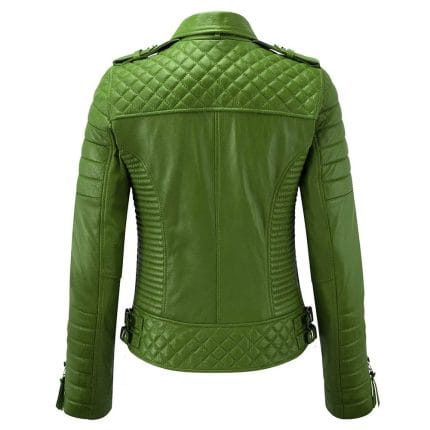 Women's Genuine Leather Jacket Classic Biker Style Zip-Up Coat Slim Fit Real Leather Outerwear Stylish Winter Moto Fashion Jacket - Image 2
