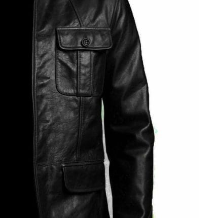 Men’s Classic Black Leather Jacket | Premium Slim Fit Outerwear with Luxury Leather Finish | Stylish Casual & Formal Wear - Image 5