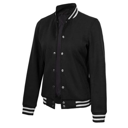Women’s Black Varsity Jacket Classic Letterman Bomber Baseball Jacket | Trendy College & Streetwear Outerwear - Image 6