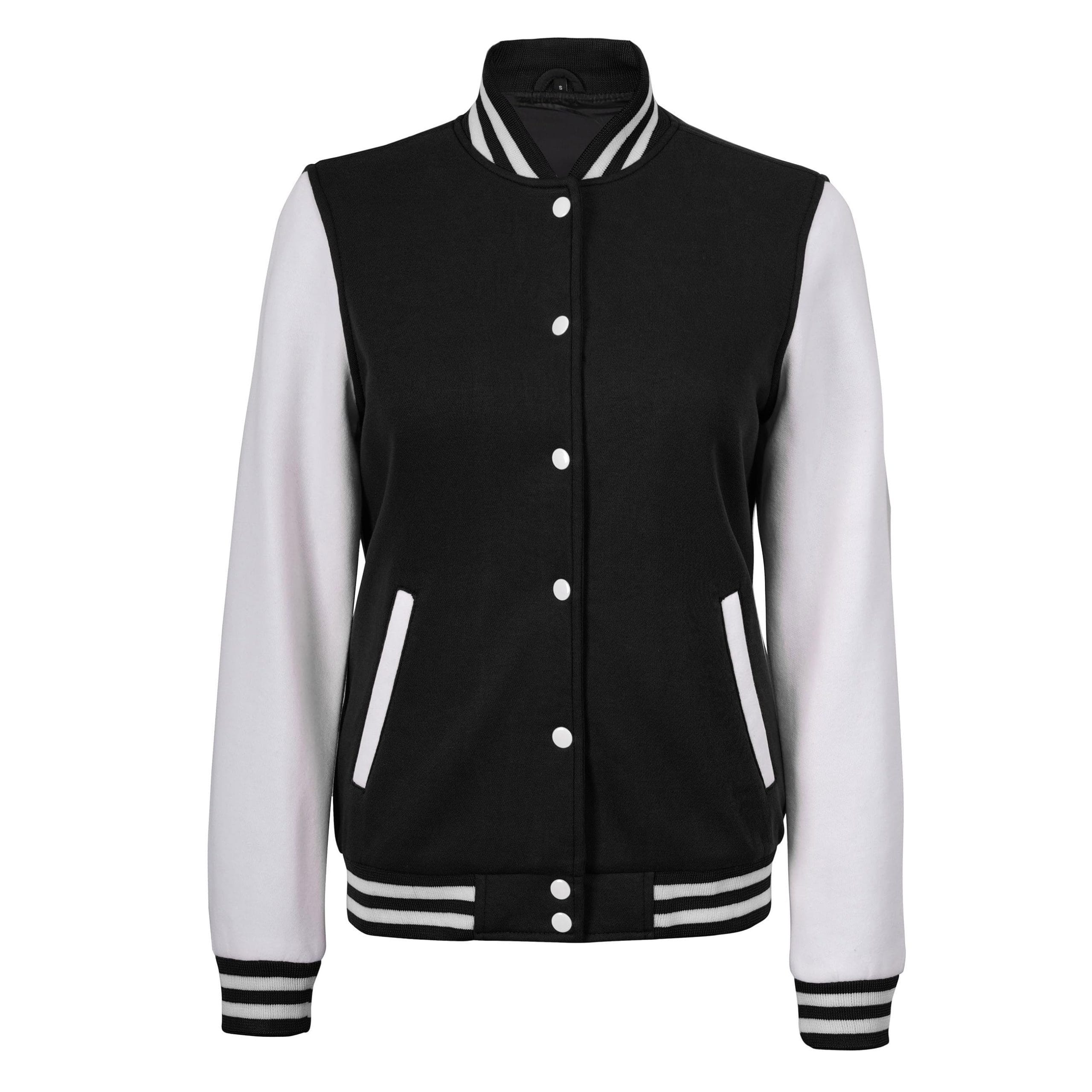 33 Women’s Black and White Varsity Jacket High School Letterman Bomber Style Baseball Jacket for Women | Lightweight Outerwear - Image 1