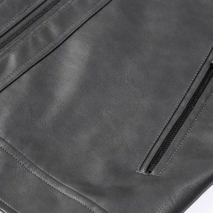 Men's Black Leather Jacket Stylish Slim Fit Biker Moto Coat, Casual & Winter Fashion Outerwear - Image 6