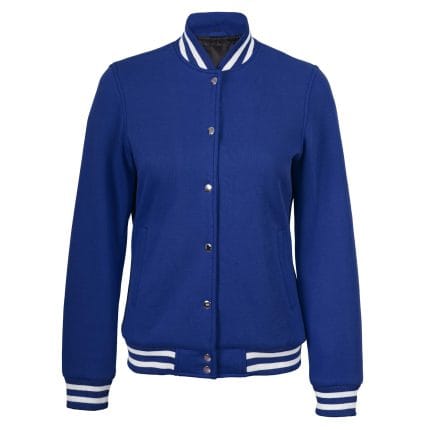 Women’s Blue Varsity Jacket Classic Letterman Bomber Baseball Jacket | Trendy College & Streetwear Outerwear - Image 2