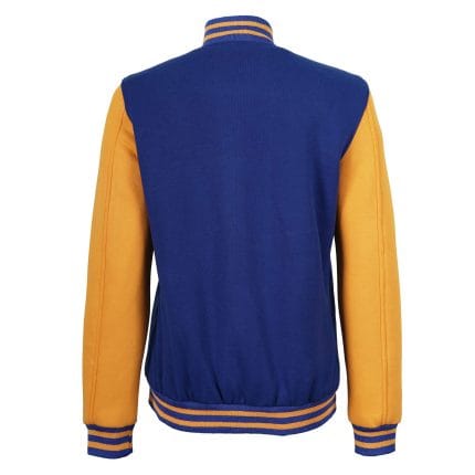 Women’s Blue and Yellow Varsity Jacket Letterman Baseball Bomber | Trendy College & Streetwear Outerwear - Image 5