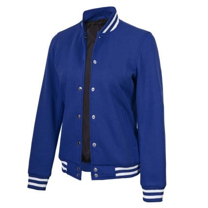 Women’s Blue Varsity Jacket Classic Letterman Bomber Baseball Jacket | Trendy College & Streetwear Outerwear - Image 3