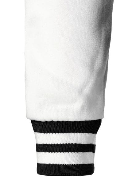 Men’s Varsity Baseball Jacket Black White Letterman College Bomber Cotton Blend Coat - Image 7