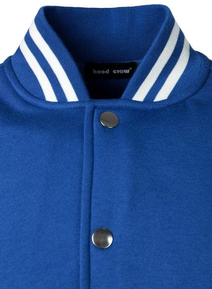 Men’s Varsity Baseball Jacket Blue White Letterman College Bomber Cotton Blend Coat - Image 5