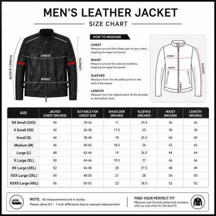 Men's Black Genuine Leather Biker Jacket Slim Fit Moto Racing Style with Quilted Shoulders Green & Red Stripe Sleeves - Image 8