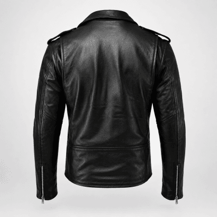 Men’s Brando Style Motorcycle Leather Jacket Genuine Buffalo Skin Classic Black Biker Coat Heavy Duty Riding Gear Vintage Cafe Racer Outerwear - Image 7
