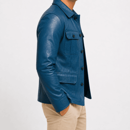 Men’s Stylish Leather Jacket | Modern Slim Fit Outerwear with Premium Leather Finish | Trendy Casual & Semi-Formal Wear - Image 13