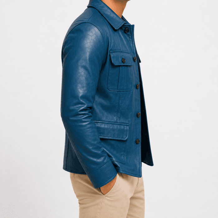 Men’s Stylish Leather Jacket | Modern Slim Fit Outerwear with Premium Leather Finish | Trendy Casual & Semi-Formal Wear - Image 13