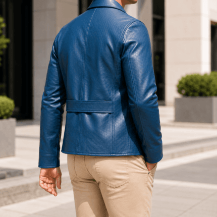 Men’s Stylish Leather Jacket | Modern Slim Fit Outerwear with Premium Leather Finish | Trendy Casual & Semi-Formal Wear - Image 9