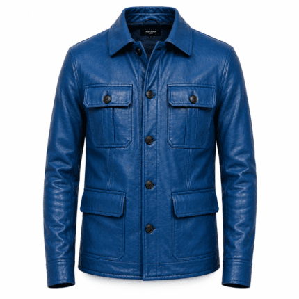 Men’s Stylish Leather Jacket | Modern Slim Fit Outerwear with Premium Leather Finish | Trendy Casual & Semi-Formal Wear - Image 3