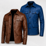 Men’s Stylish Leather Jacket | Modern Slim Fit Outerwear with Premium Leather Finish | Trendy Casual & Semi-Formal Wear