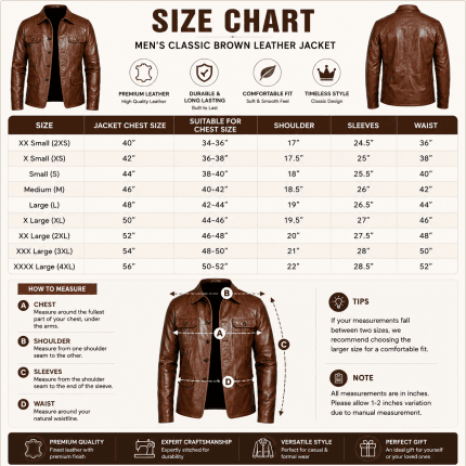 Men’s Classic Brown Leather Jacket | Premium Slim Fit Outerwear with Luxury Leather Finish Stylish Casual & Formal Wear - Image 3